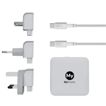 Travel charger | Recycled ABS  | 100W  | EU, UK, and US options & cable