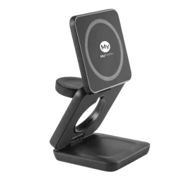 Cargador inalámbrico | ABS reciclado | Magnético | Súper rápido 15W 3 en 1