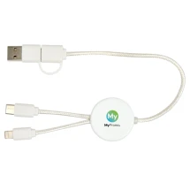 Câble de charge 5 en 1 | ABS recyclé | 30 cm | 27W | Charge rapide