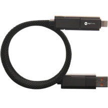 Cable de carga | Aluminio y nailon reciclado | 100W | USB-A y USB-C | Pantalla digital
