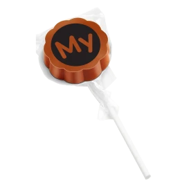 Sucette en chocolat | Chocolat au lait belge | Logo sur la sucette directement