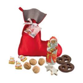 Bota de Papá Noel | Fieltro | Con dulces pequeños | Tarjeta personalizada