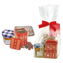 Gift bag | With tea, honey & gingerbread cake | Festive occasion