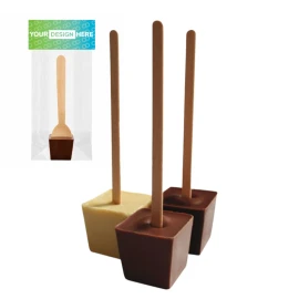 Chocolate milk spoon | Top quality chocolate | With sticker or header card