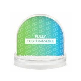 Glitter snow dome | Acrylic | 78 x 85 x 85mm | Full color inserts
