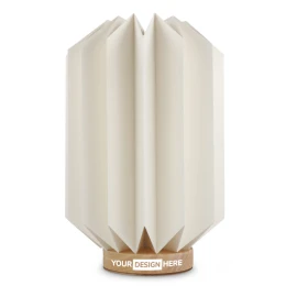 Lampada LED pieghevole Coollux | In carta con base in legno | 25 cm