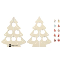 Silhouette d'arbre de Noël | Contreplaqué | 10 ornements festifs | DIY