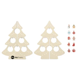 Silhouette d'arbre de Noël | Contreplaqué | 10 ornements festifs | DIY