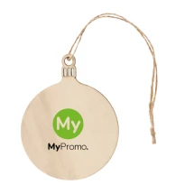 Decoratiehanger | MDF & jute | Vorm van kerstbal
