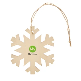 Decoration hanger | MDF & jute | Snowflake shaped