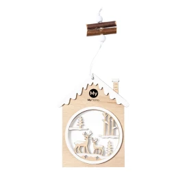 Christmas decoration | Wood | 9.5 x 12 x 0.6 cm | Christmas patterns | Santa Claus design