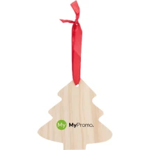 Boomvormige hanger | Hout | Met rood lint