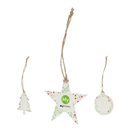 Christmas tree ornament | Seed paper & jute | Petunia seeds