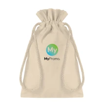 Klein koordzakje | 105g/m2 Katoen | 14x22cm | Trekkoord | Beige