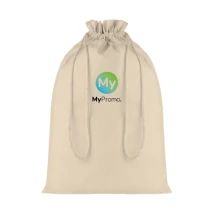 Großer Kordelzugbeutel | 105g/m2 Baumwolle | 30x47cm | Kordelzug | Beige