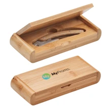 Kelnermes | Roestvrij Staal | Kurkentrekker Opener | Bamboe Geschenkverpakking