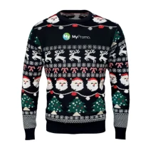 Weihnachtspullover | Acryl | Größe L/XL | Mit LED-Lichtern | Inkl. 2 Batterien