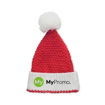 Weihnachtsmütze | Acryl | Gestrickt | Mit Bommel | Festlicher Anlass