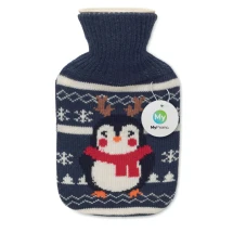 Hot water bottle | Rubber | 250ml | With Christmas jersey