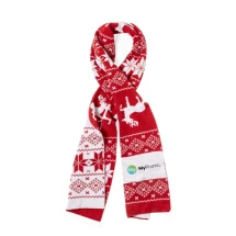 Schal | Acryl | 160 x 30 cm | Weihnachtsmuster | Hergestellt in Europa