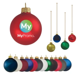 Printed Christmas bauble | Glass | 80mm | Made in Europe