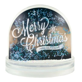 Glitter snow dome | Acrylic | 78 x 85 x 85mm | Full color inserts