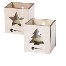 Kerstkaars | Glas | Vanille aroma