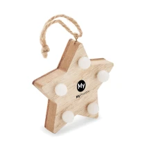 Kerstverlichting | Hout | Stervorm met lichtjes