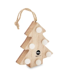 Christmas tree light | Wood | Light baubles