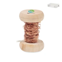 String van 50 LED feeënlichtjes | Houten klosje | 5 meter