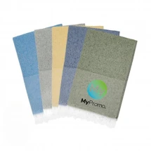 Fouta handdoek | Gerecycled katoen & SEAQUAL-polyester | 100x170cm | Jacquardweefsel | Gemaakt in Spanje