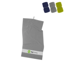 Toalla deportiva | Algodón reciclado y poliéster SEAQUAL | 50x100cm | Tejido Jacquard de 2 lados con bucles | Hecha en España