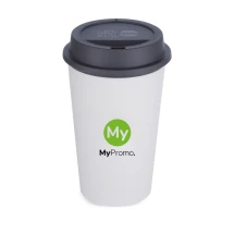 Circulaire herbruikbare coffee to-go beker | Gemaakt van gerecyclede koffiebekers | Met deksel | Geïsoleerd en lekvrij