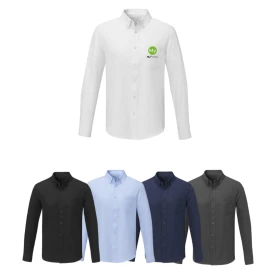 Hemd mit langen Ärmeln für Herren | 55% Baumwolle und 45% Polyester | Knitterresistenz
