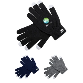 Touchscreen-Handschuhe | rPET | Spezielle Beschichtung an 3 Fingern | Vollfarbig