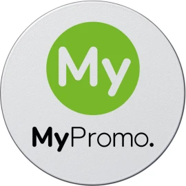 Round coaster | Recycled plastic & laminated paper | ø9,5cm | Sustainable