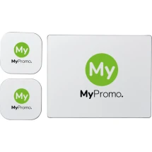 Muismat en onderzetter | Gerecycled kunststof | 24x19x0,3cm | 3 stuks