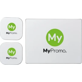 Mouse mat & coasters set | Recycled plastic | 24x19x0,3cm | 3 pcs