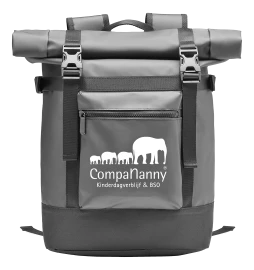 Compananny rolltop-rugzak | 50C zeildoek | 29 x 13 x 37 cm | Voorvakken met ritssluiting