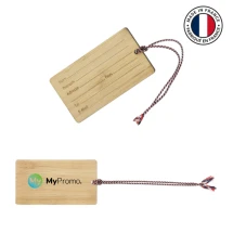 Gepäckanhänger | Bambus | 9x5cm | 30cm Schnur | Hergestellt in Frankreich