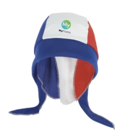 Tricolor bandana in the colors of France | Polyester | 74 x 40 cm | Ties behind the head
