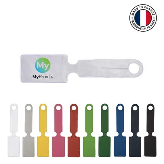 Bagagelabel | PVC | 25,7x5,8cm | Veilig | Gemaakt in Frankrijk | Zwart