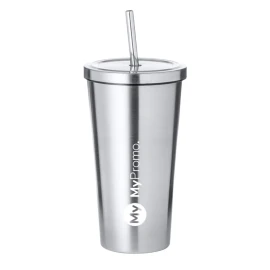 Insulated cup | Stainless steel | 600ml | Matching straw