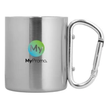 Isolierbecher mit Karabinerhaken | Rostfreier Stahl | 200 ml