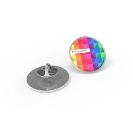Round pin | Metal | 22 mm | Doming full colour round