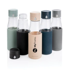 Water bottle | Borosilicate glass | 600ml | Hydration tracker