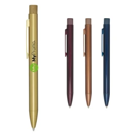 Ballpoint pen | Recycled brass | With iron clip | Blue ink