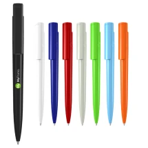 Balpen | rPET | Opaak glanzende behuizing en clip | Blauwe inkt | Gemaakt in Europa