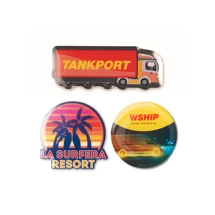 Custom shape pins | Stainless steel | 21x25mm | Magnetic