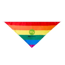 Bandana arc-en-ciel | Polyester | Coutures renforcées sur les côtés